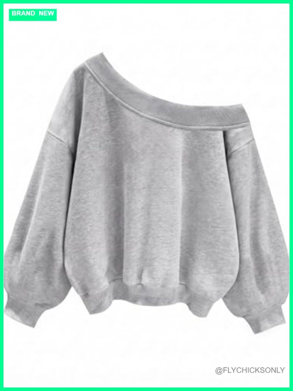 Womens Off Shoulder Oversized Fleece Sweatshirt Long Sleeve Pullover